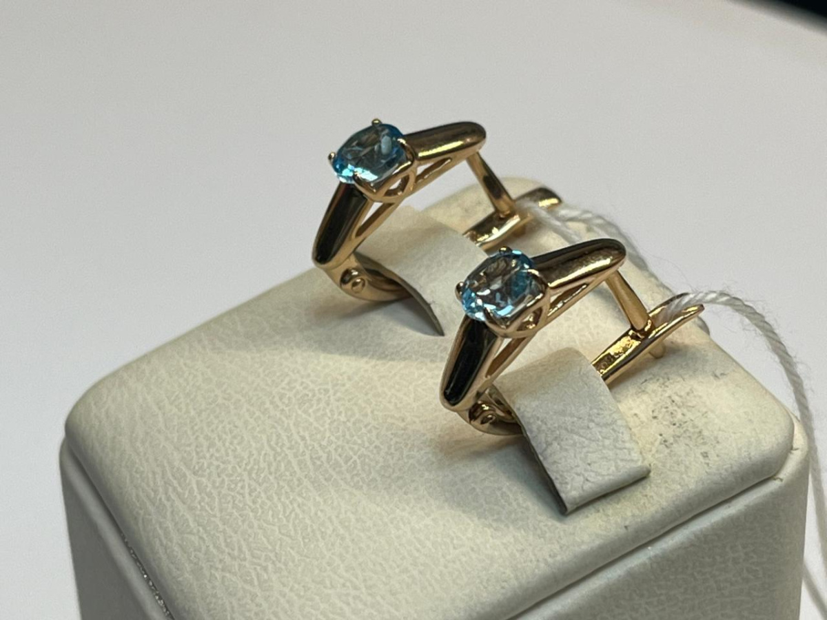 СЕРЬГИ С КАМНЕМ (Au 585)