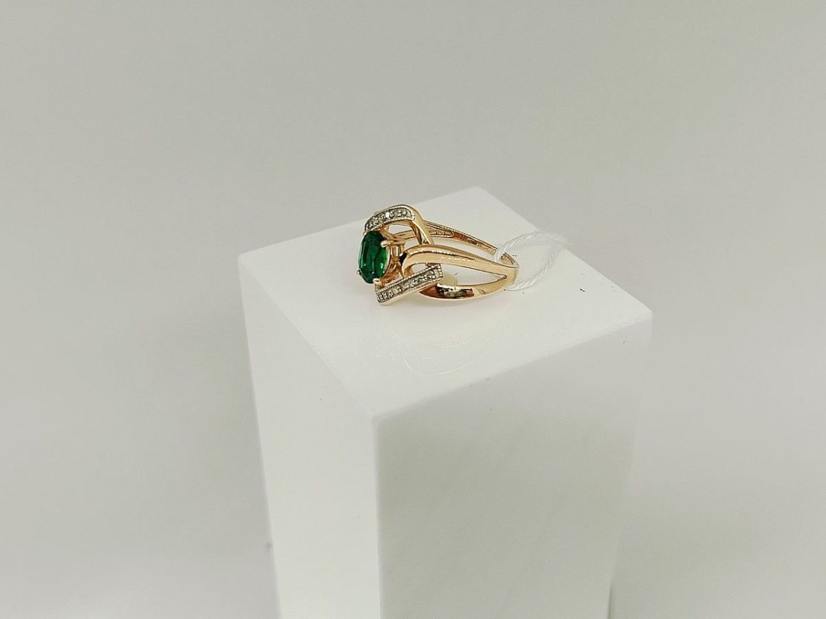 КОЛЬЦО С КАМНЯМИ (Au 585)