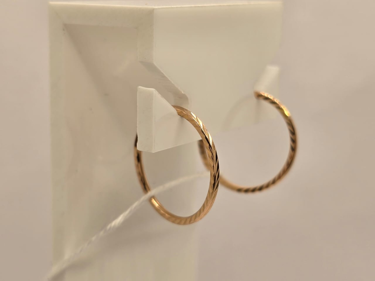 СКОН585 СЕРЬГИ КОНГО (Au 585)