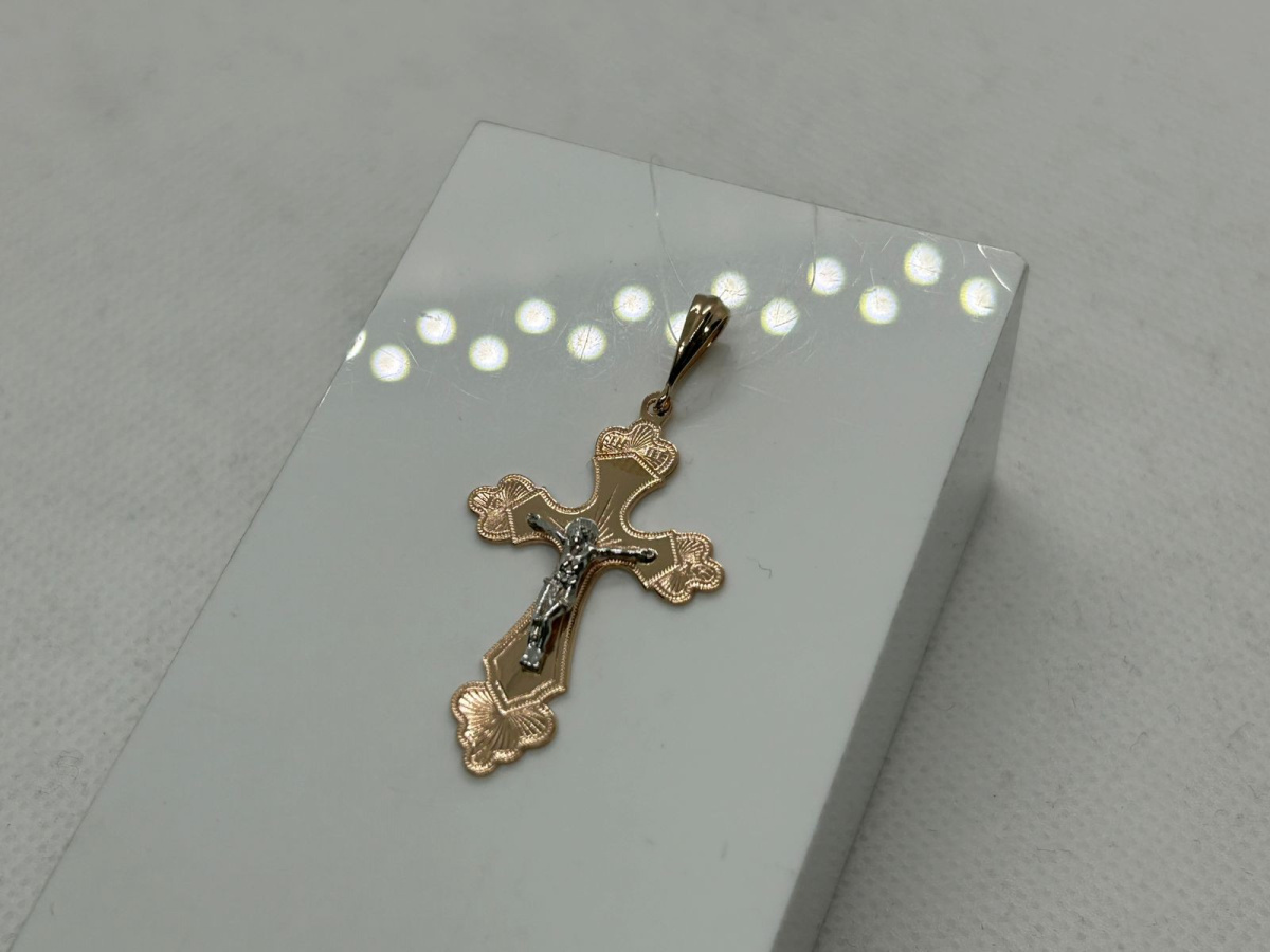 ПОДВЕСКА КРЕСТ без камня (Au 585)