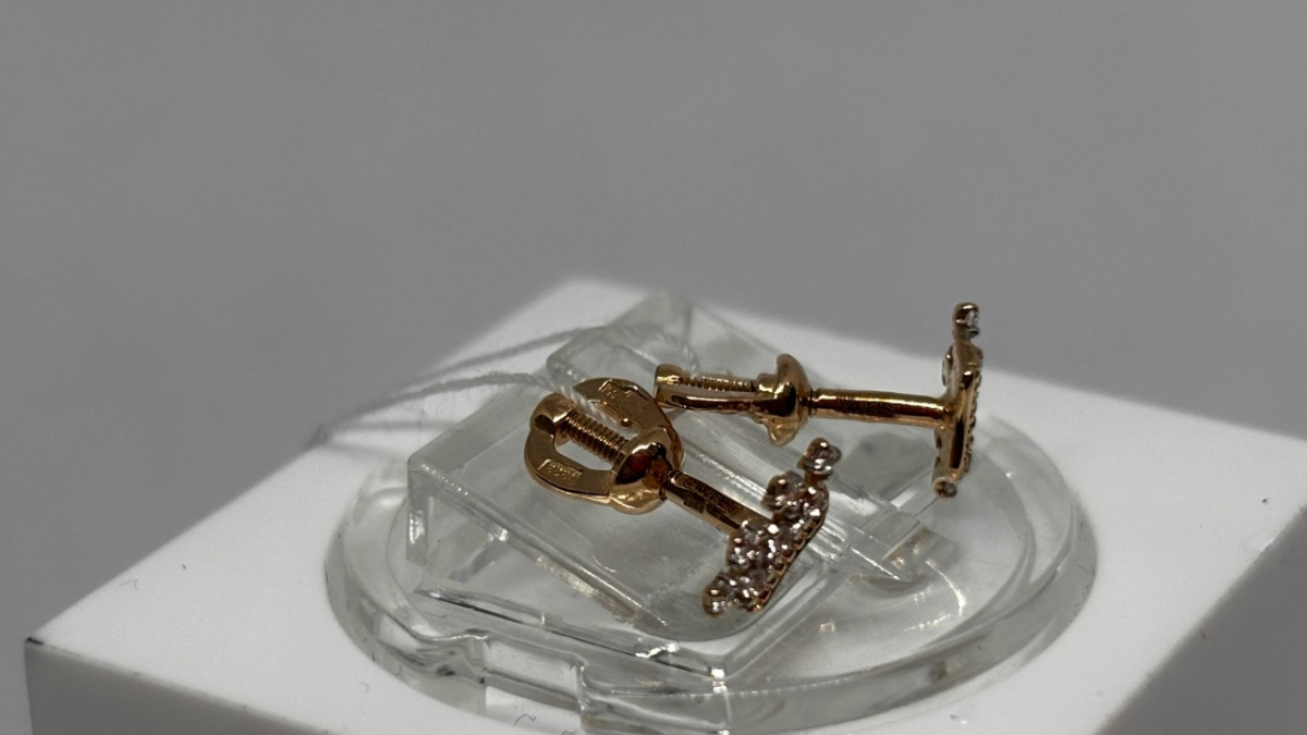 СПУС585 СЕРЬГИ ПУСЕТЫ (Au 585)