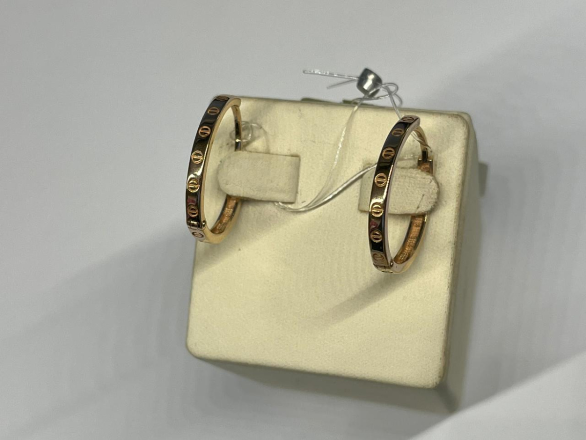 СЕРЬГИ КОНГО без камня (Au 585)