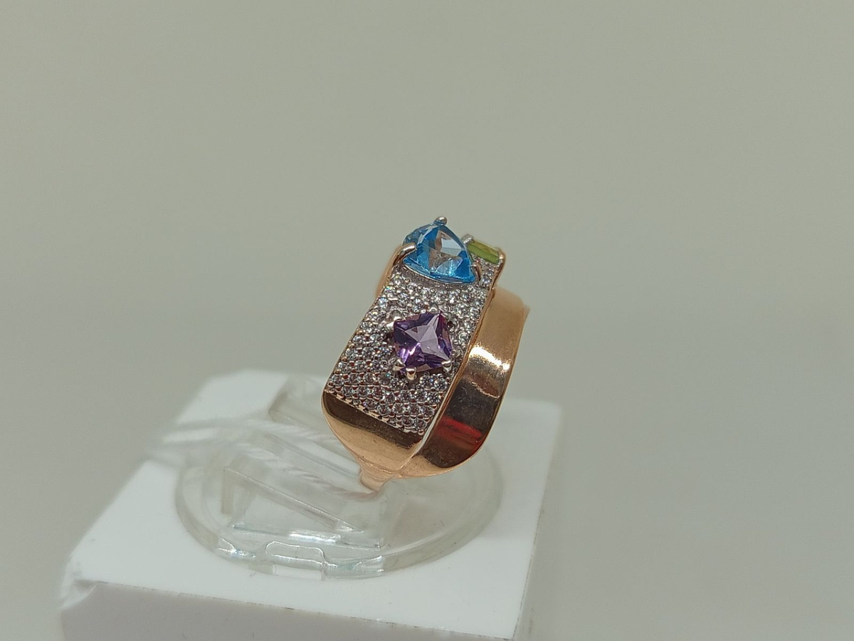 КОЛКМИ585 КОЛЬЦО С КАМНЯМИ (Au 585)