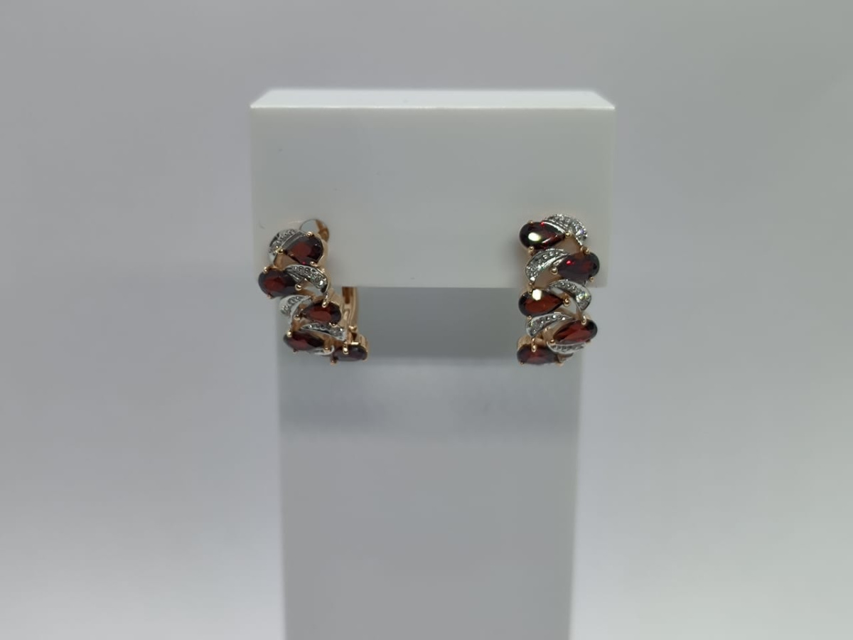 СКМИ585 СЕРЬГИ С КАМНЯМИ (Au 585)