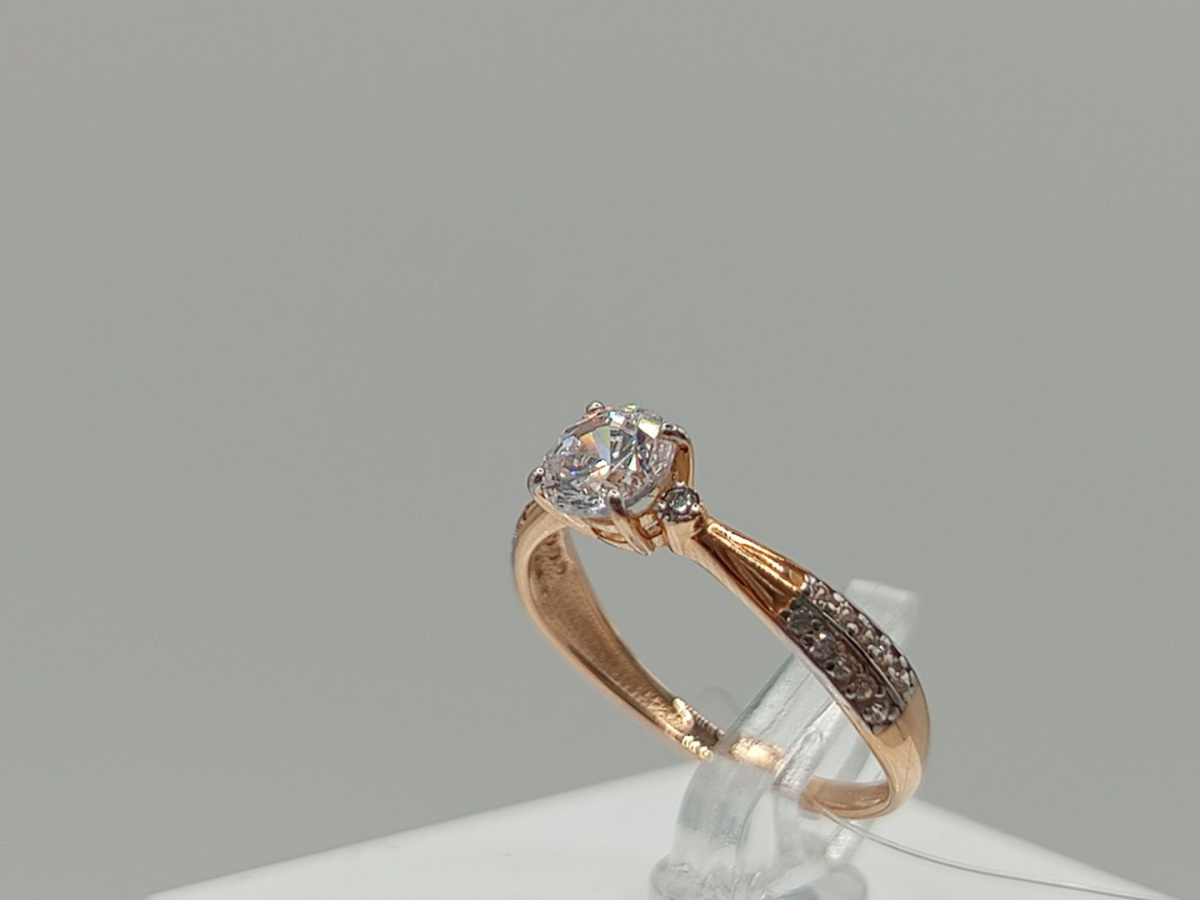 КОЛЬЦО С КАМНЯМИ (Au 585)