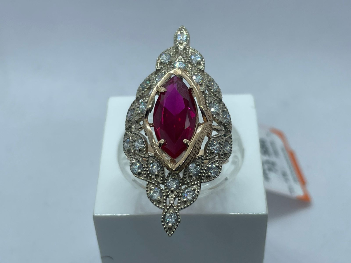 КОЛКМИ585 КОЛЬЦО С КАМНЯМИ (Au 585)