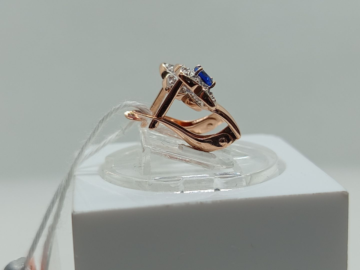 СКМИ585 СЕРЬГИ С КАМНЯМИ (Au 585)