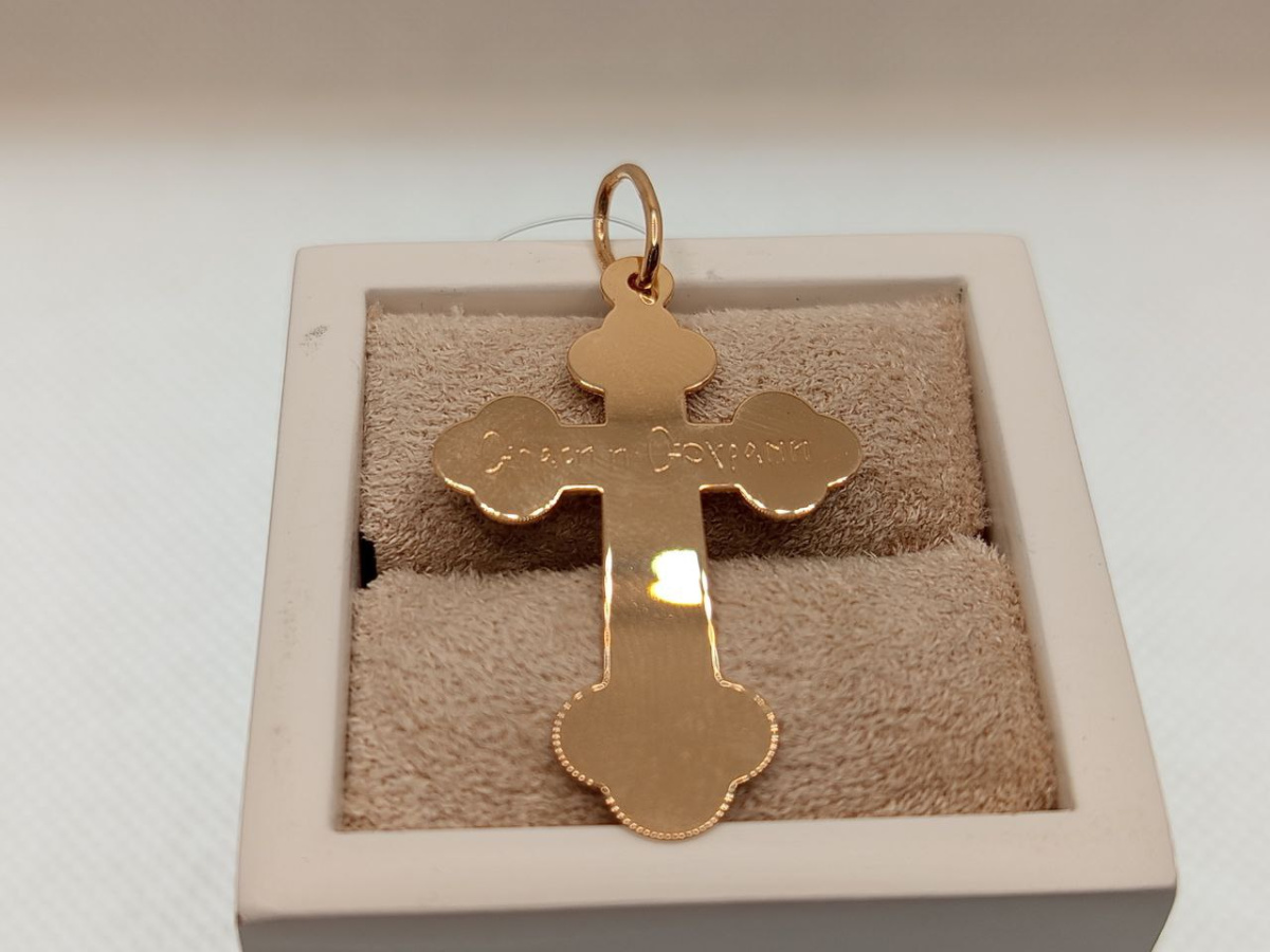 ПОДВЕСКА КРЕСТ без камня (Au 585)