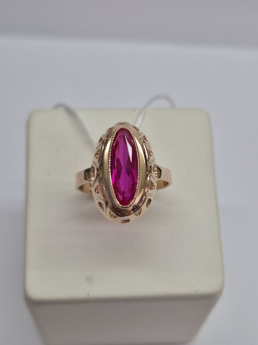 КОЛКМ583 КОЛЬЦО С КАМНЕМ (Au 583)