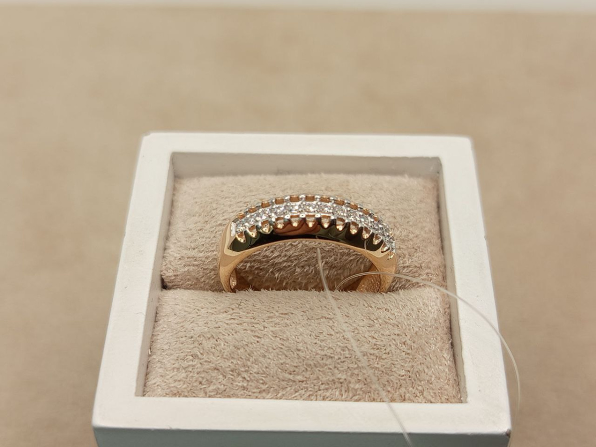 КОЛЬЦО С КАМНЯМИ (Au 585)