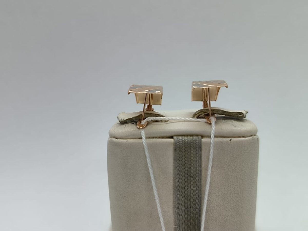 СБКМ585 СЕРЬГИ БЕЗ КАМНЯ (Au 585)