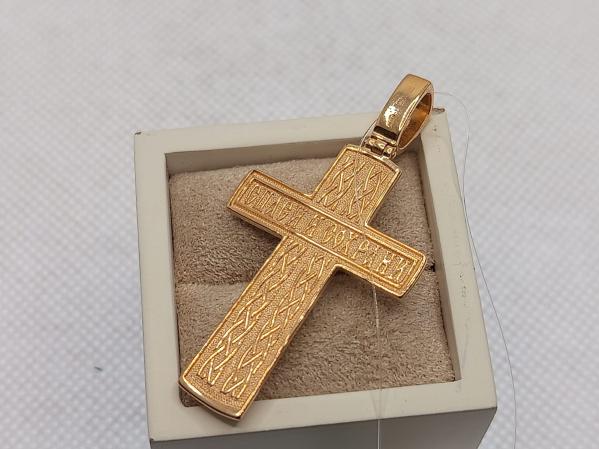 ПОДВЕСКА КРЕСТ без камня (Au 585)