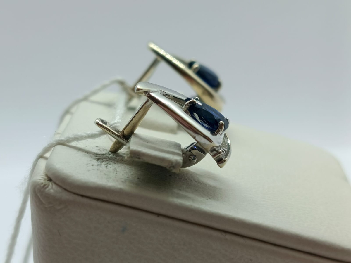 СКМИ585 СЕРЬГИ С КАМНЯМИ (Au 585)