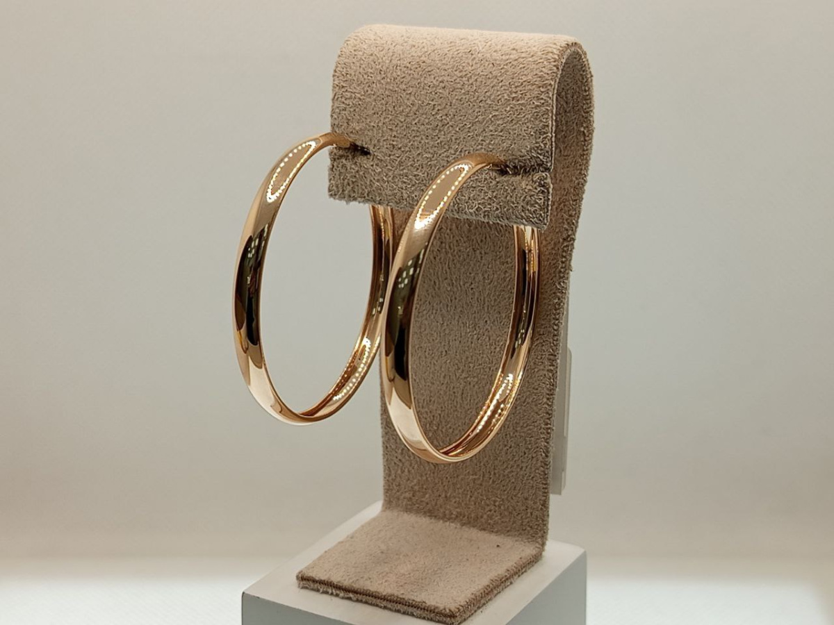 СЕРЬГИ КОНГО широкие (Au 585)