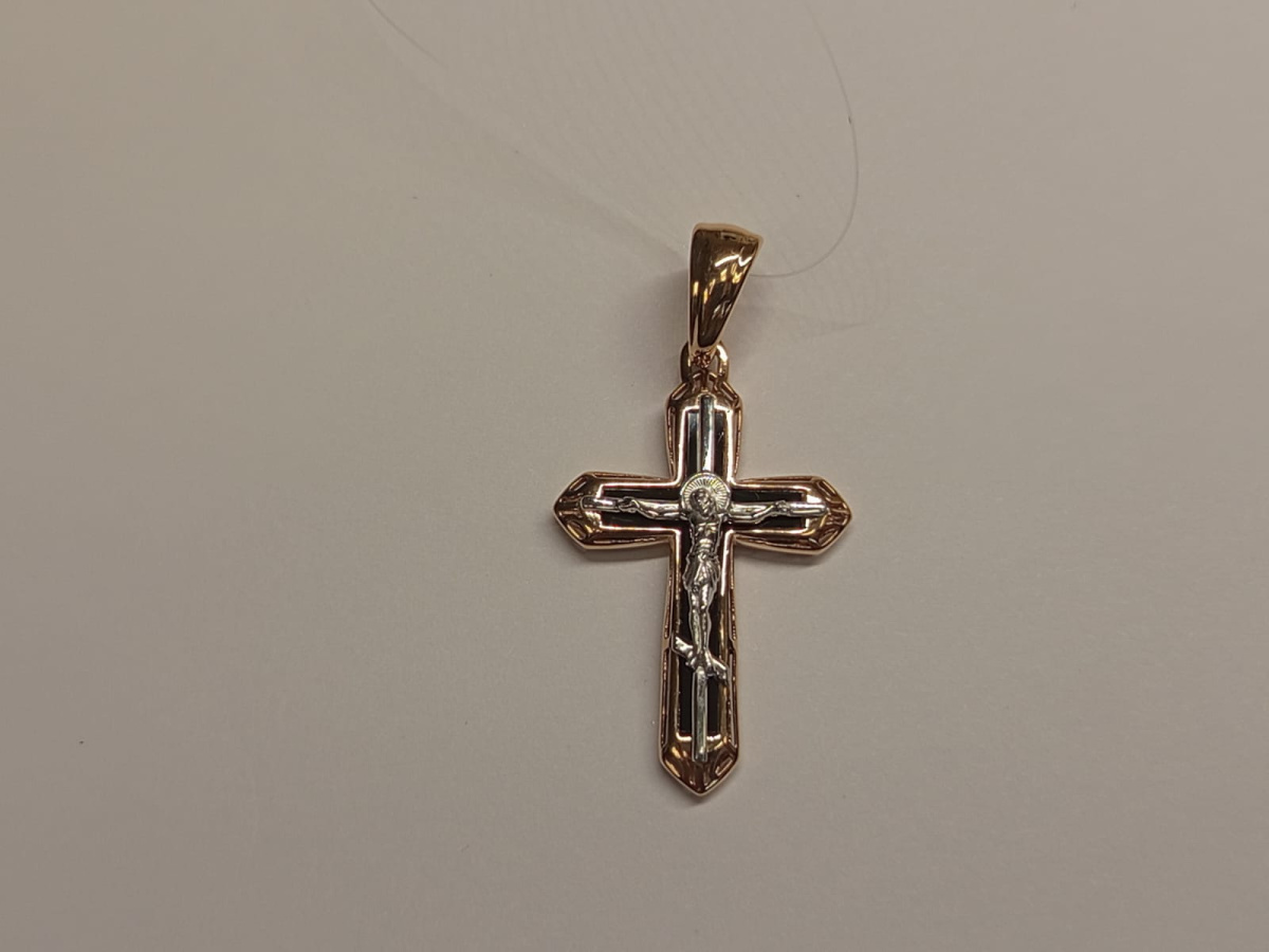 ПОДВЕСКА КРЕСТ с камнем (Au 585)