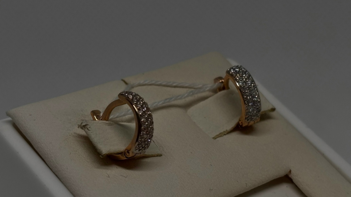 СКМИ585 СЕРЬГИ С КАМНЯМИ (Au 585)