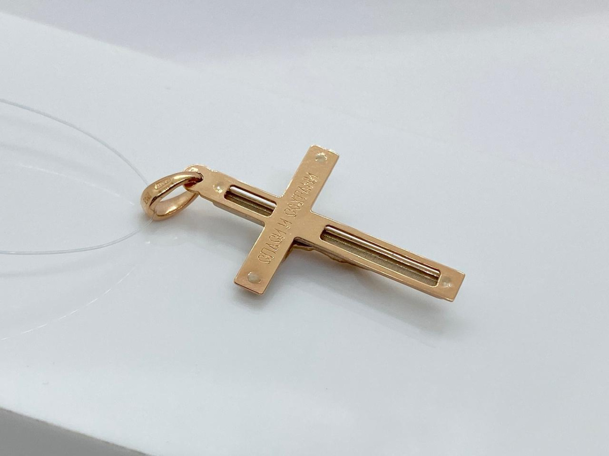 ПОДВЕСКА КРЕСТ без камня (Au 585)