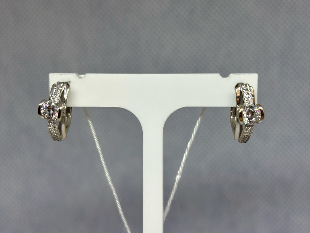 СКМИ585 СЕРЬГИ С КАМНЯМИ (Au 585)