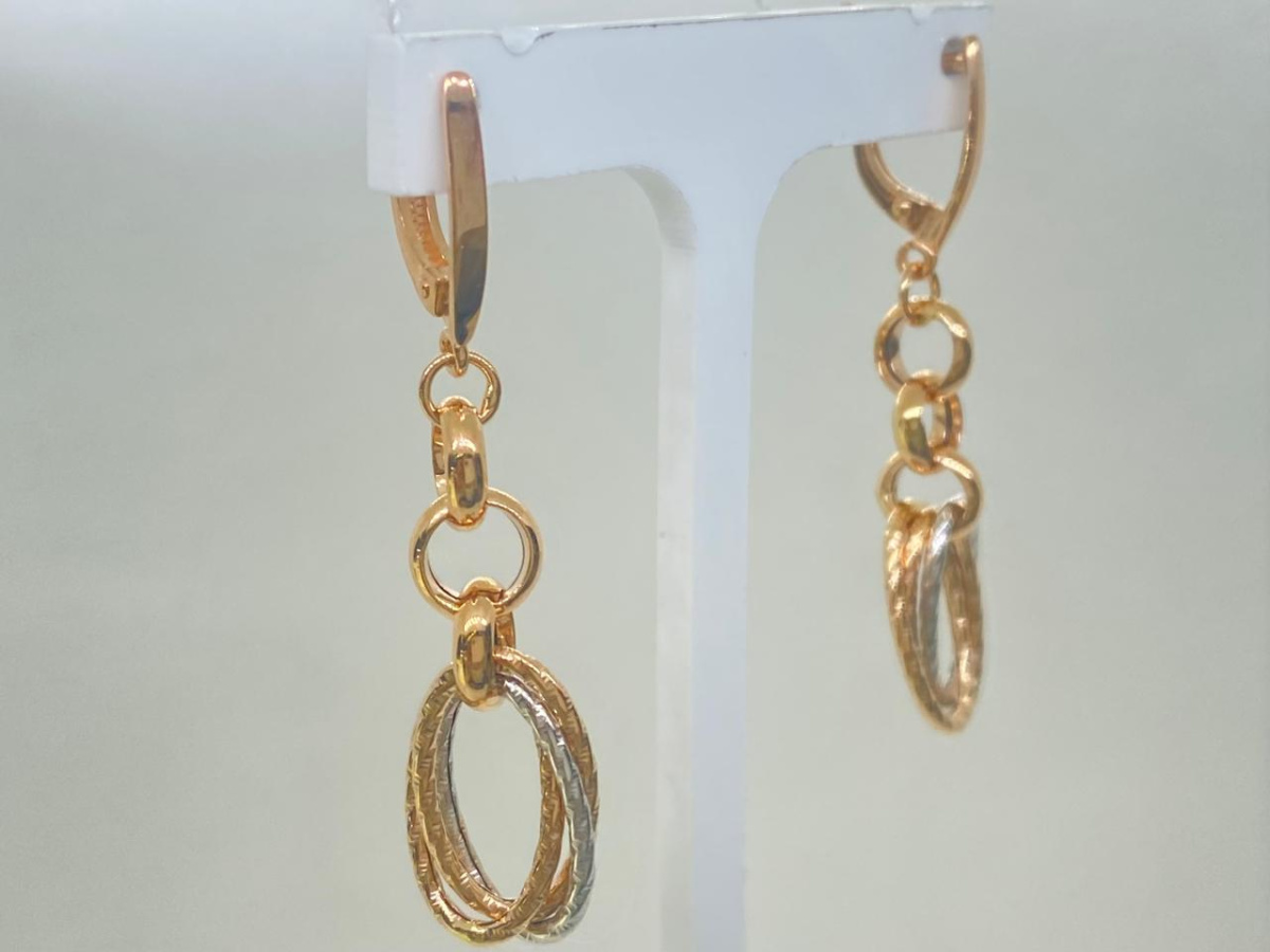 СЕРЬГИ БЕЗ КАМНЯ (Au 585)