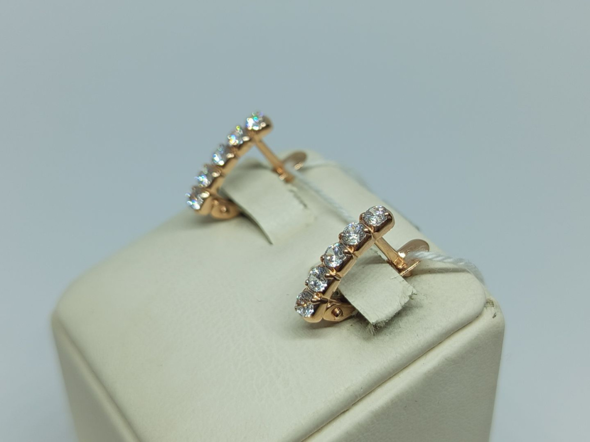 СКМИ585 СЕРЬГИ С КАМНЯМИ (Au 585)