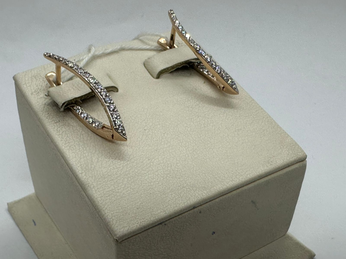 СКМИ585 СЕРЬГИ С КАМНЯМИ (Au 585)