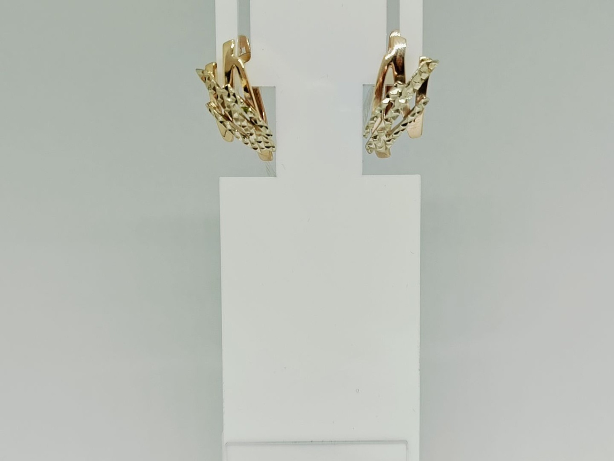 СБКМ585 СЕРЬГИ БЕЗ КАМНЯ (Au 585)