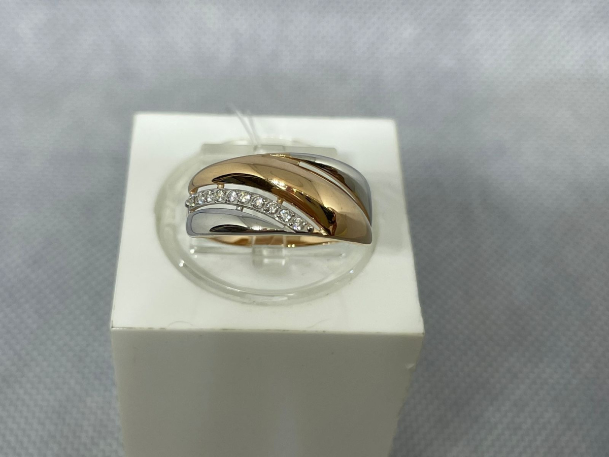 КОЛЬЦО С КАМНЯМИ (Au 585)