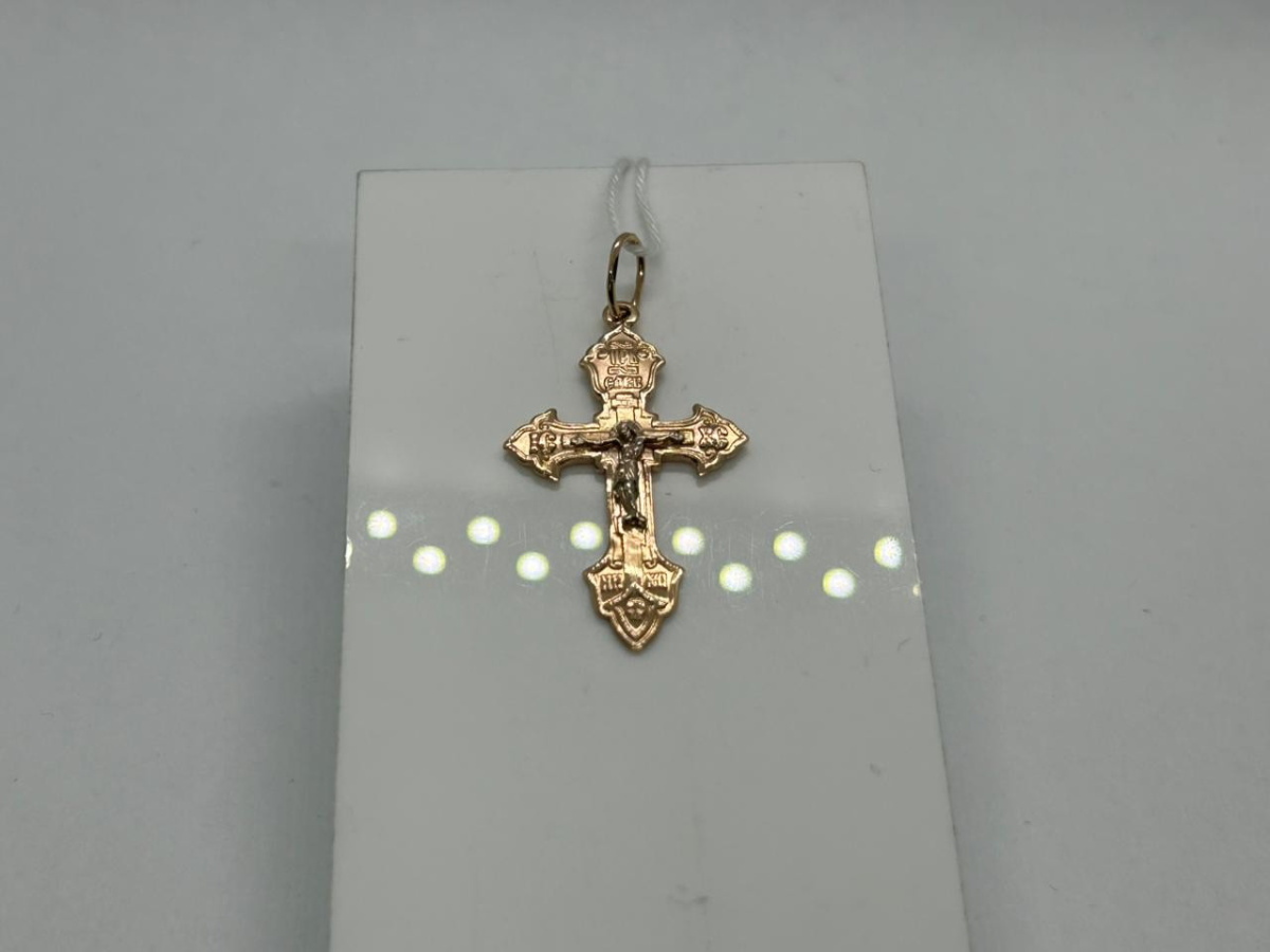ПОДВЕСКА КРЕСТ БЕЗ КАМНЯ (Au 585)