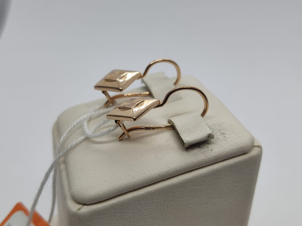 СБКМ583 СЕРЬГИ БЕЗ КАМНЯ (Au 583)