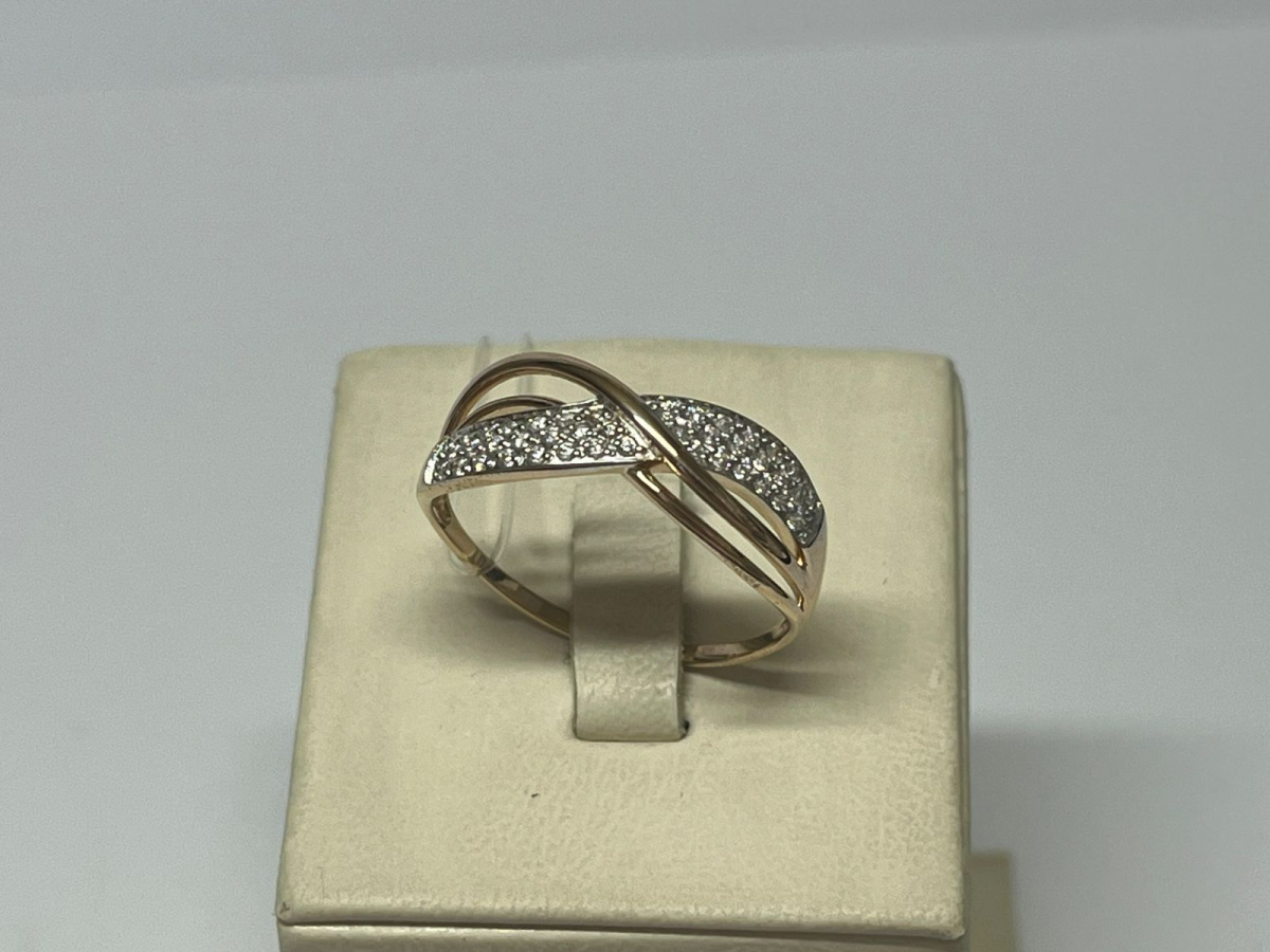 КОЛЬЦО С КАМНЯМИ (Au 585)