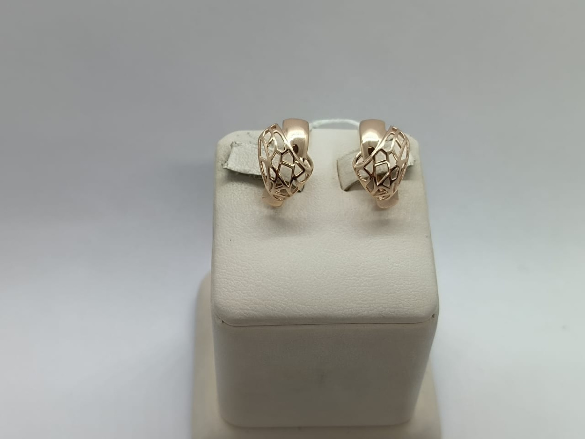 СБКМ585 СЕРЬГИ БЕЗ КАМНЯ (Au 585)