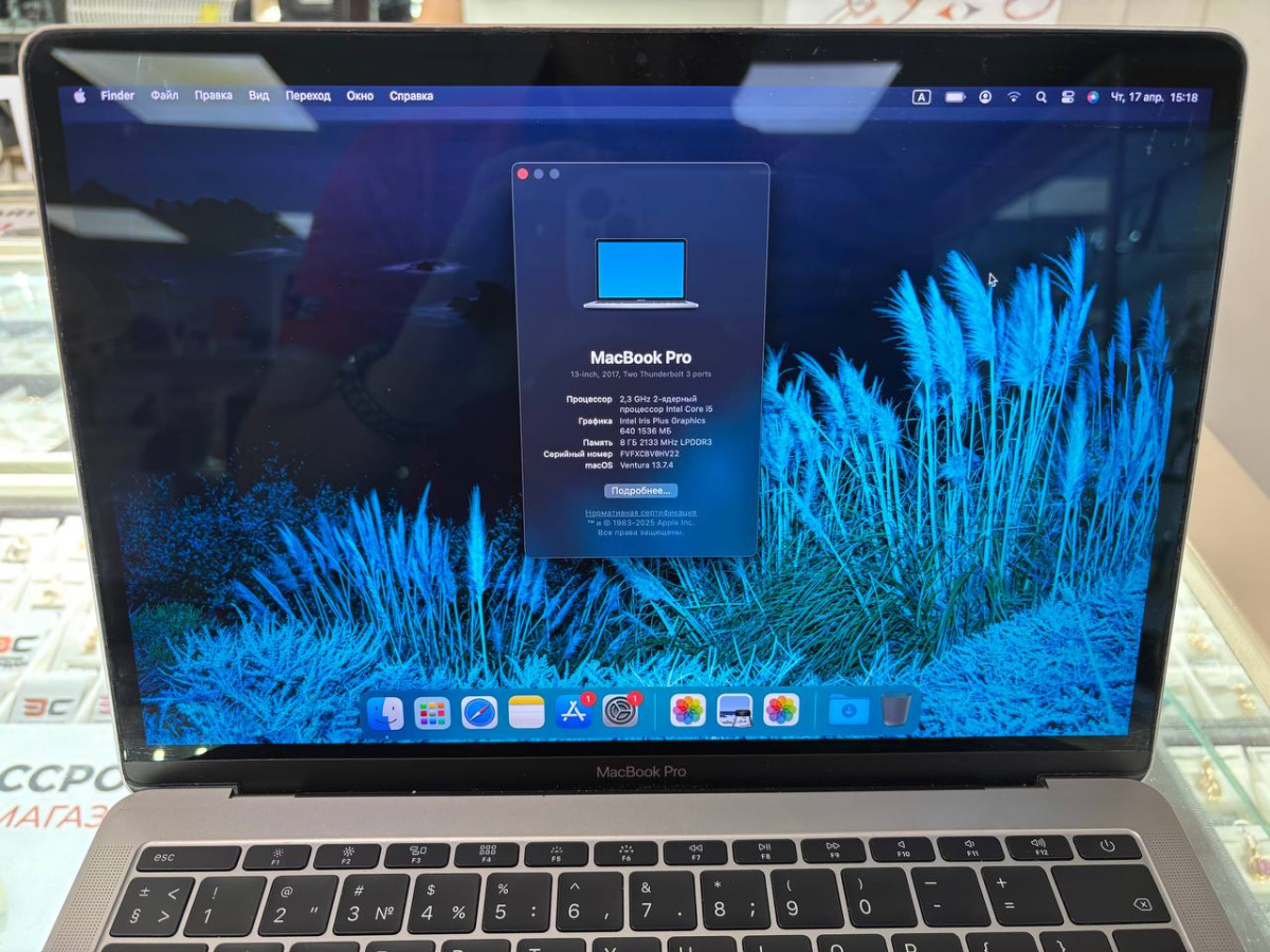 Ноутбук Apple MacBook Pro (13 дюймов, 2017 г., два порта Thunderbolt 3)