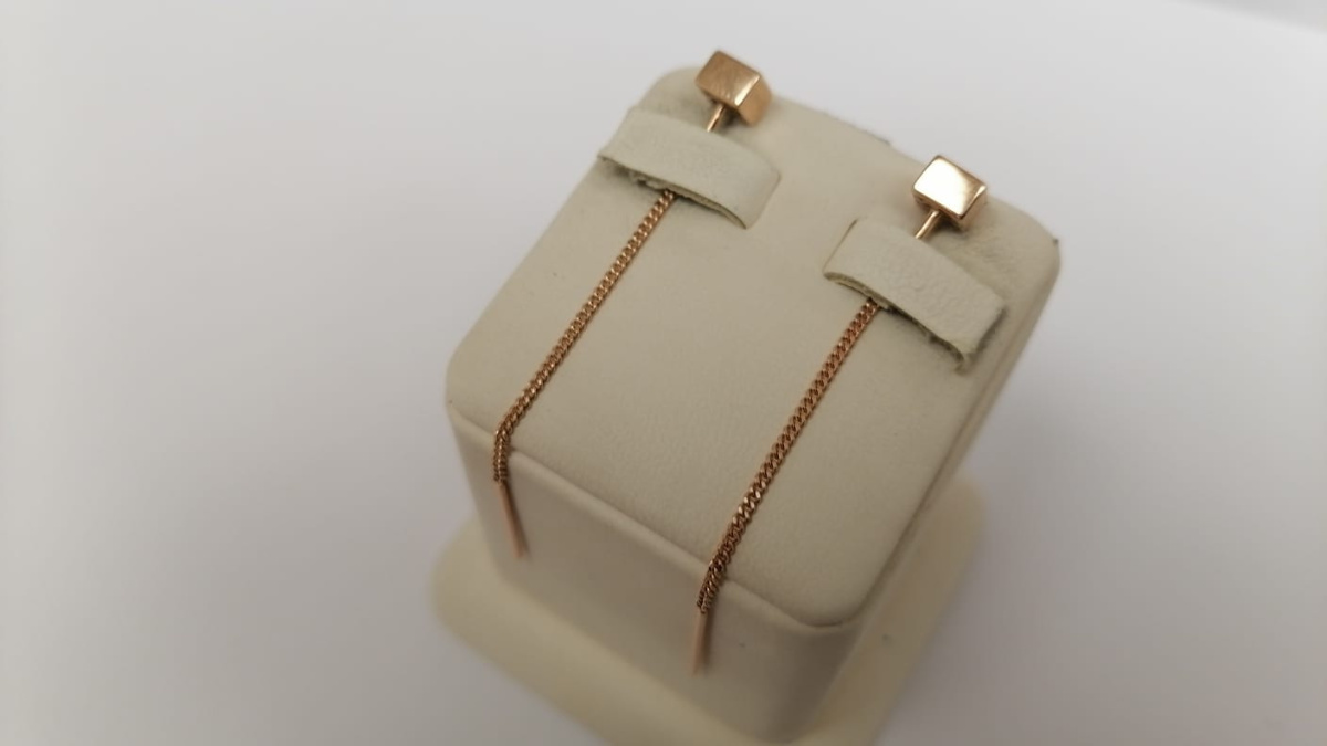 СЕРЬГИ ПРОДЕВКИ без камня (Au 585)