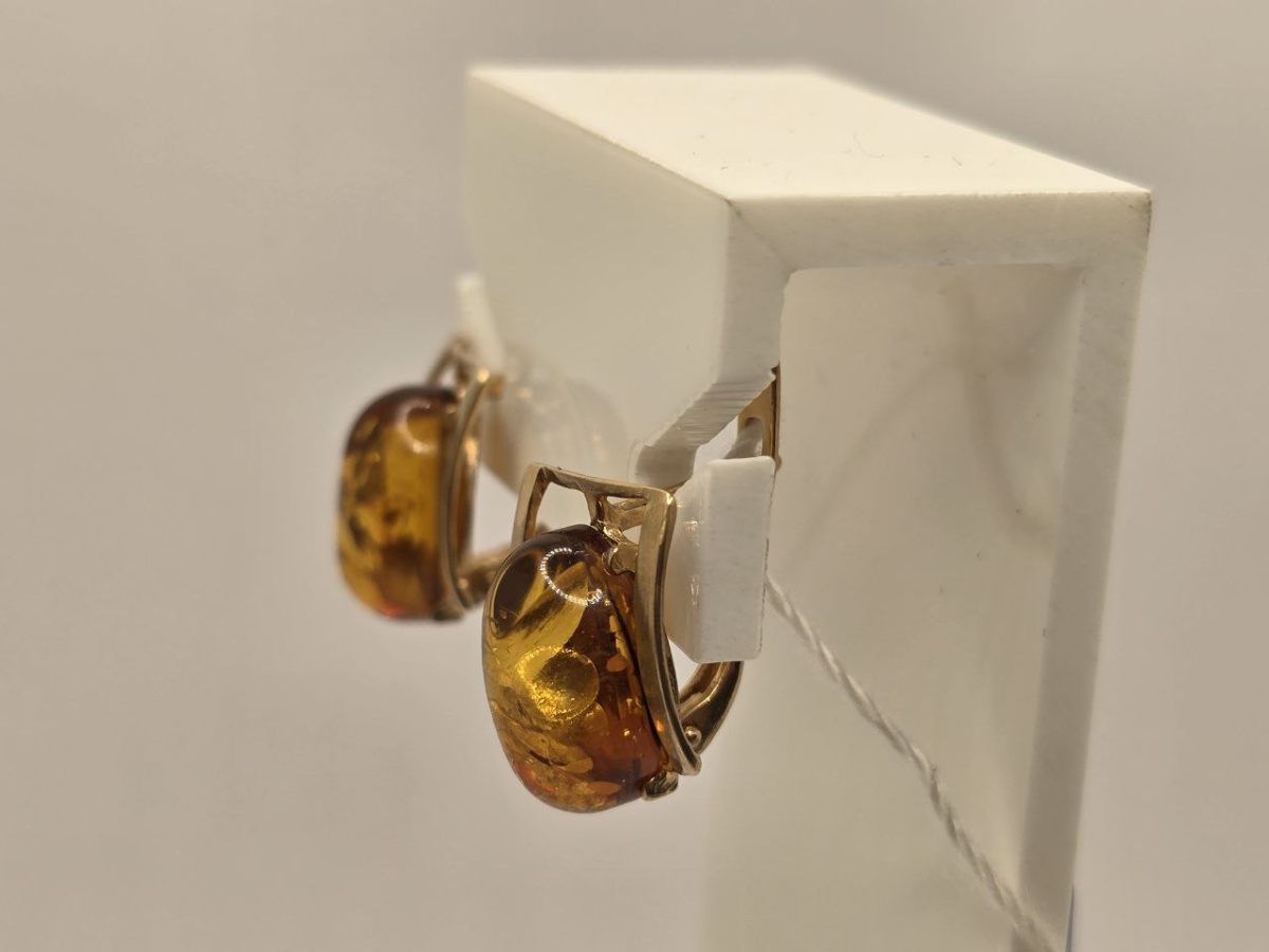 СЕРЬГИ С КАМНЕМ (Au 585)