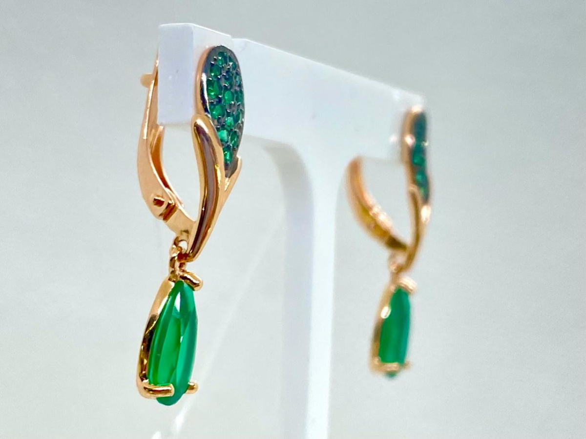 51-321-01556-2 СЕРЬГИ С КАМНЯМИ (Au 585)