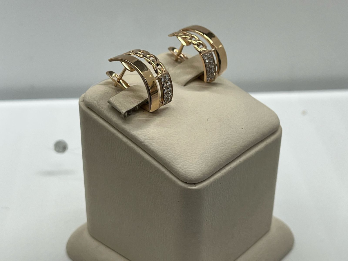 СЕРЬГИ С КАМНЯМИ (Au 585)