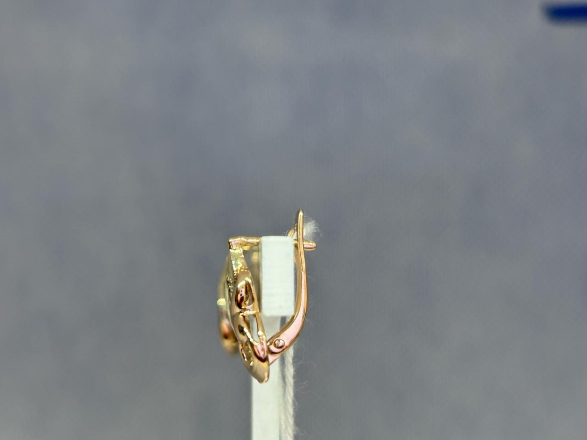 СКМ585 СЕРЬГИ С КАМНЕМ (Au 585)