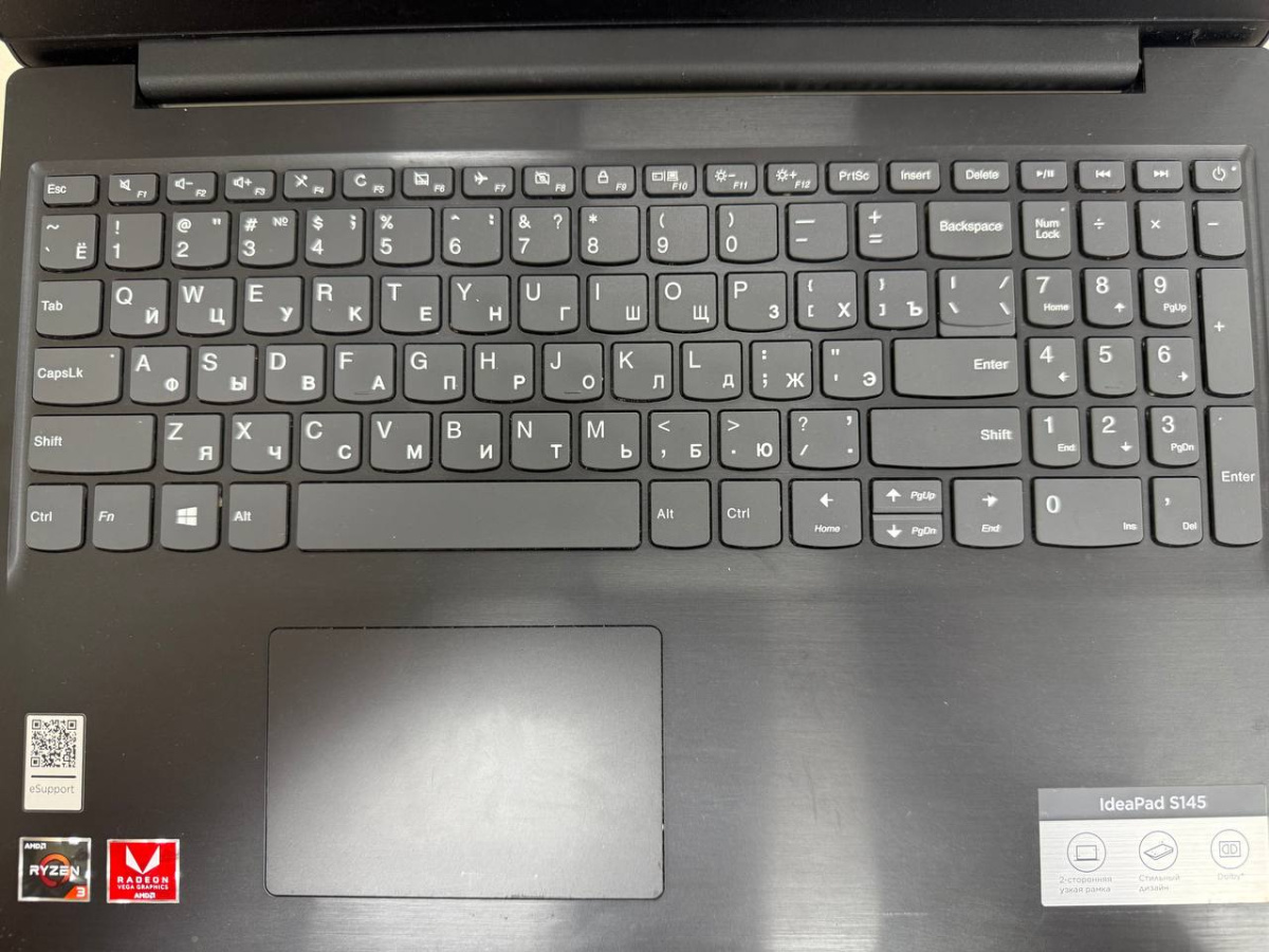 Ноутбук Lenovo Ideapad S145; Ryzen 3 3200U, Radeon Vega 3, 8 Гб, 480 Гб, Нет