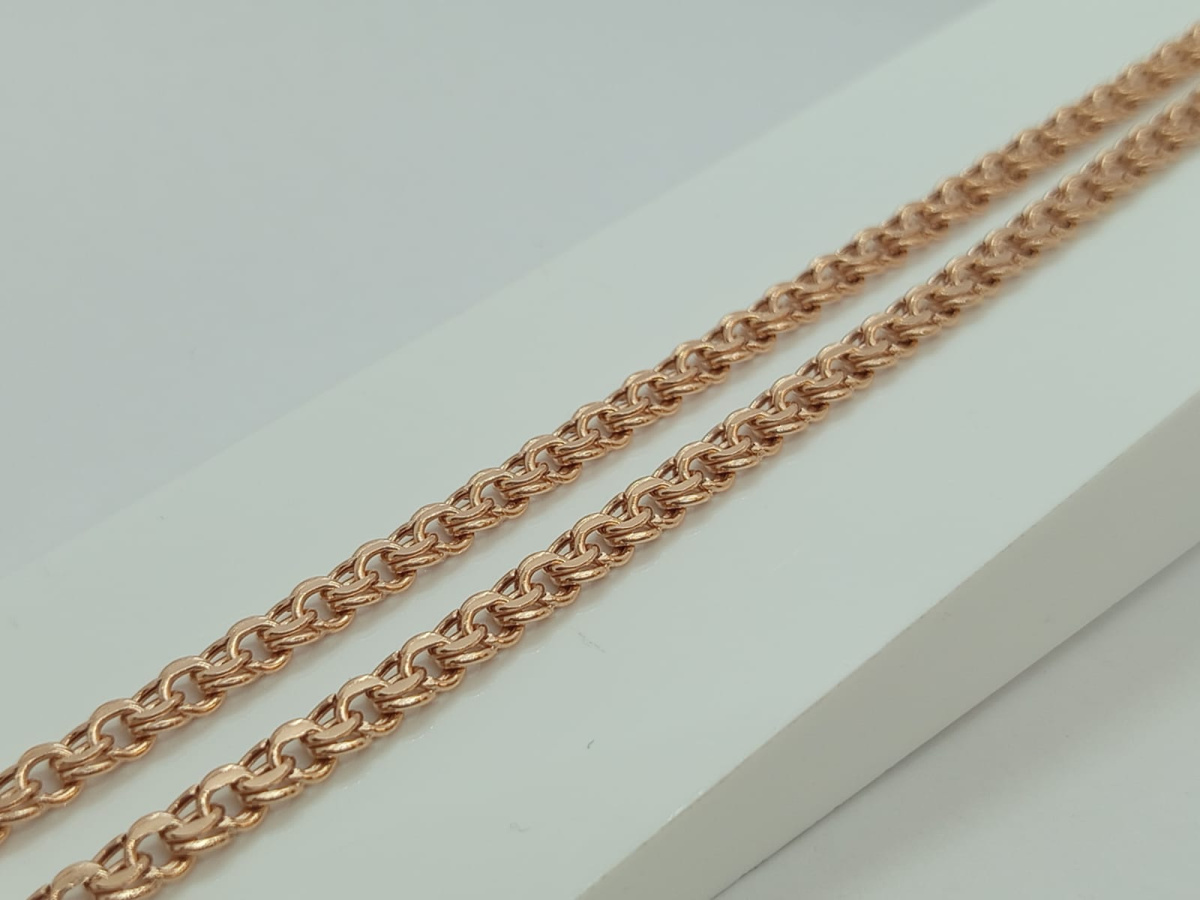 8080200П-55 ЦЕПЬ ПУСТОТЕЛАЯ Бисмарк (Au 585)