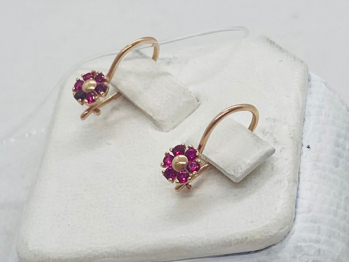 СЕРЬГИ С КАМНЯМИ (Au 585)