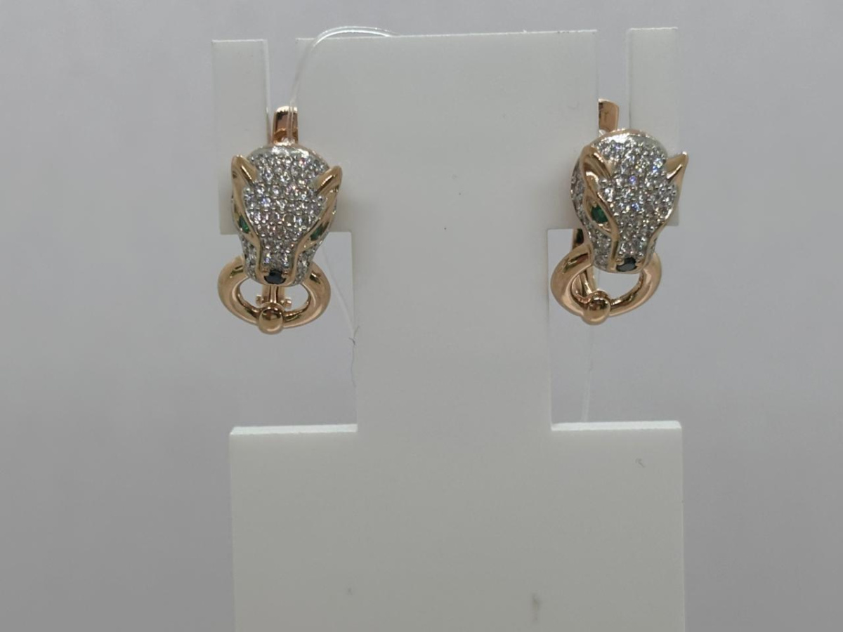 СЕРЬГИ С КАМНЯМИ (Au 585)