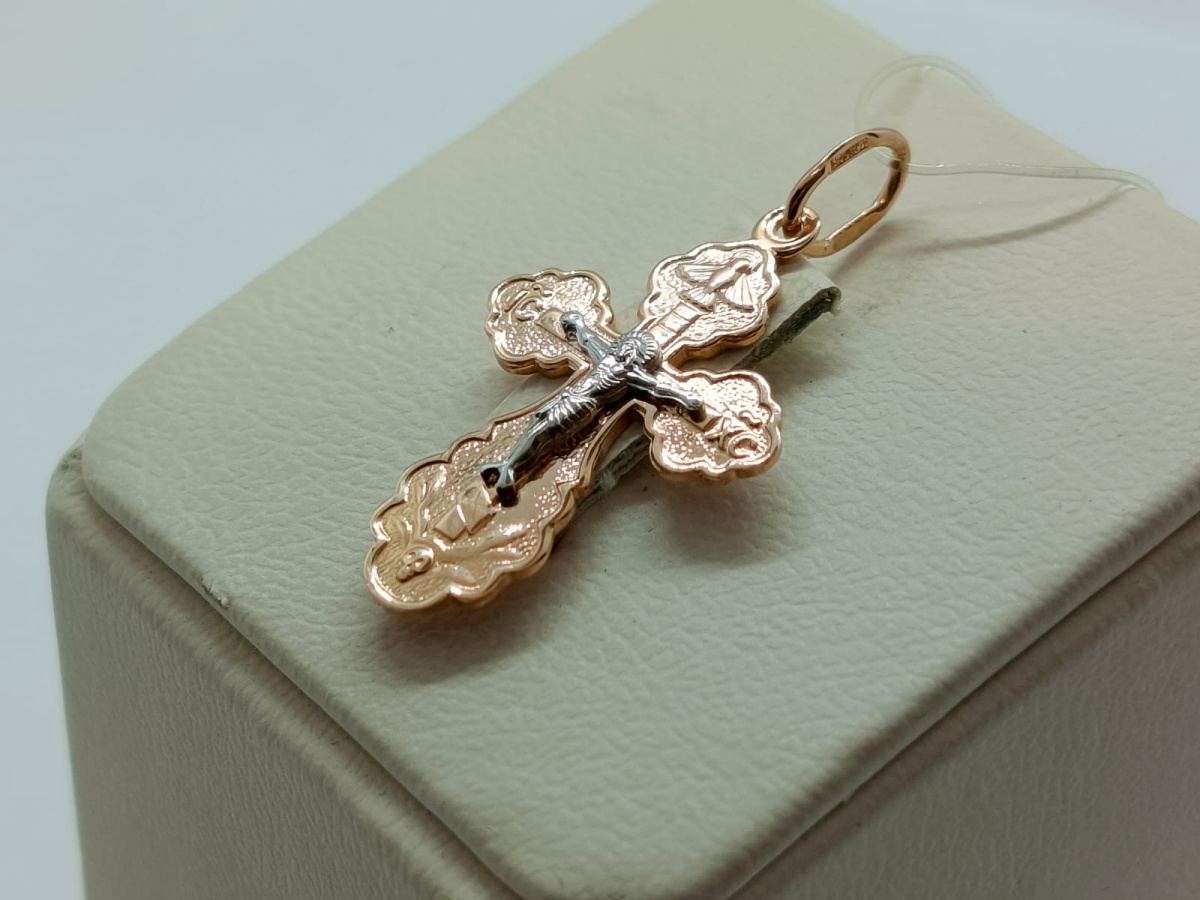 ПОДВЕСКА КРЕСТ без камня (Au 585)