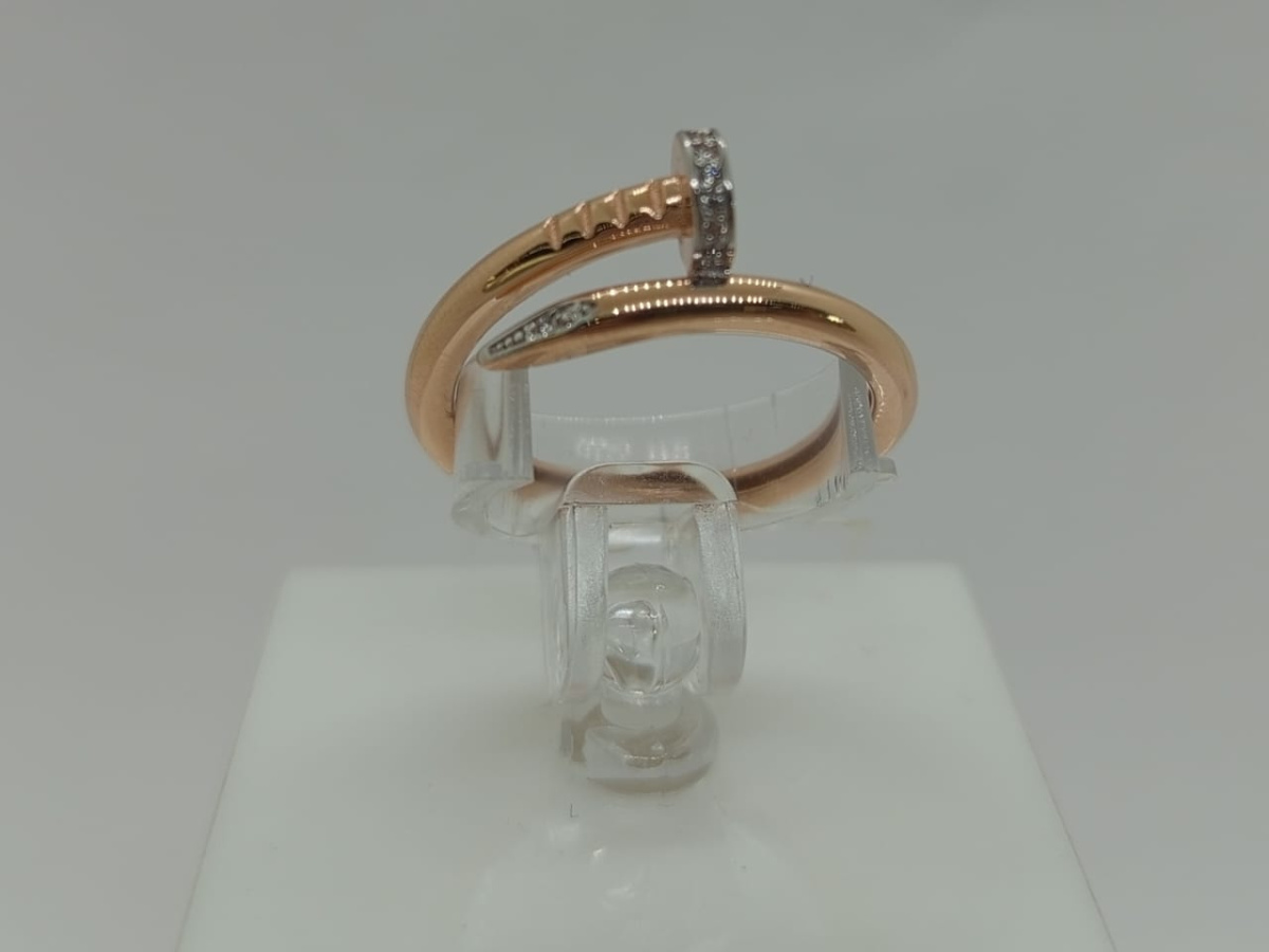 КОЛЬЦО С КАМНЯМИ (Au 585)