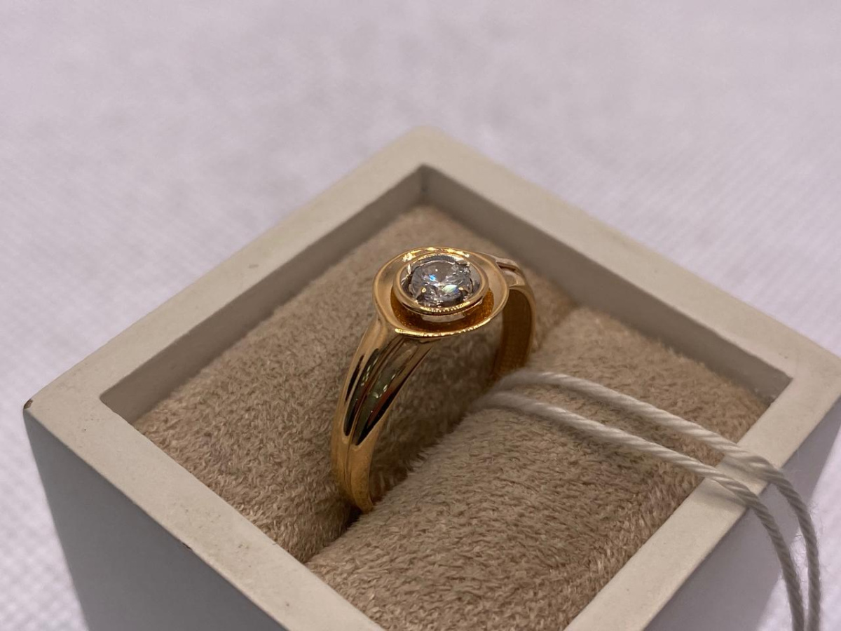 КОЛЬЦО С КАМНЕМ (Au 585)