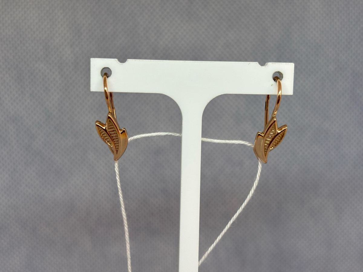 СБКМ585 СЕРЬГИ БЕЗ КАМНЯ (Au 585)