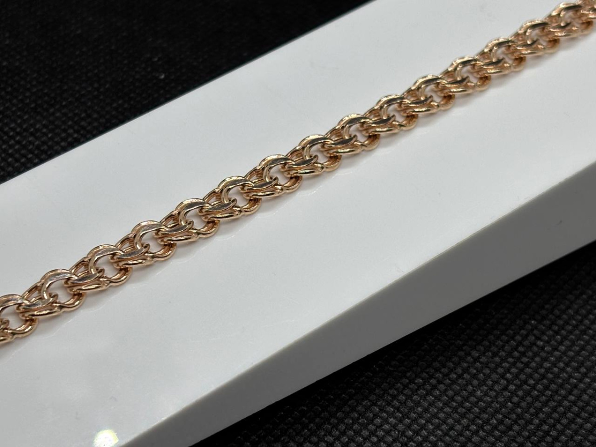 БРАСЛЕТ ПУСТОТЕЛЫЙ Бисмарк (Au 585)