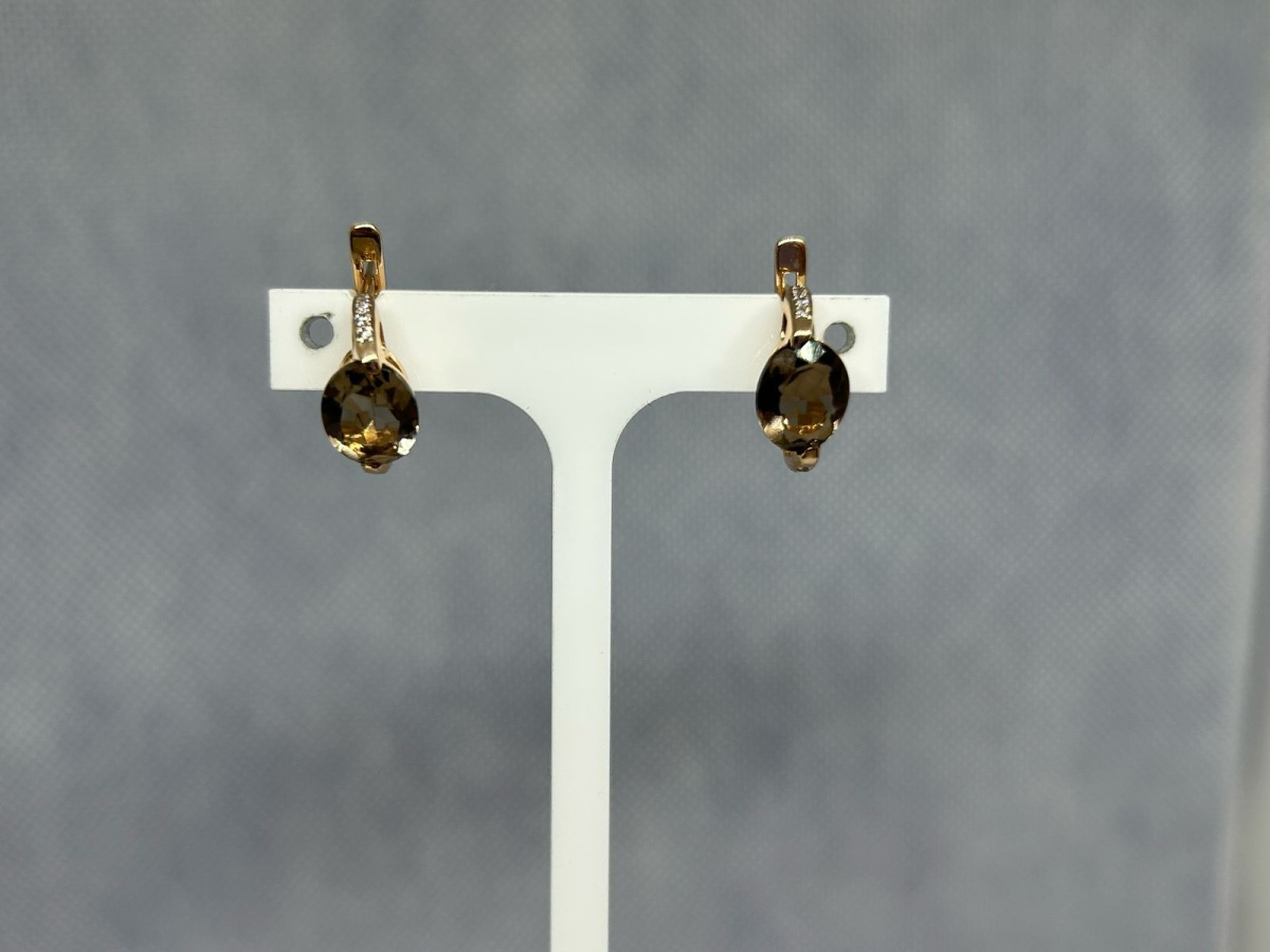 СКМИ585 СЕРЬГИ С КАМНЯМИ (Au 585)