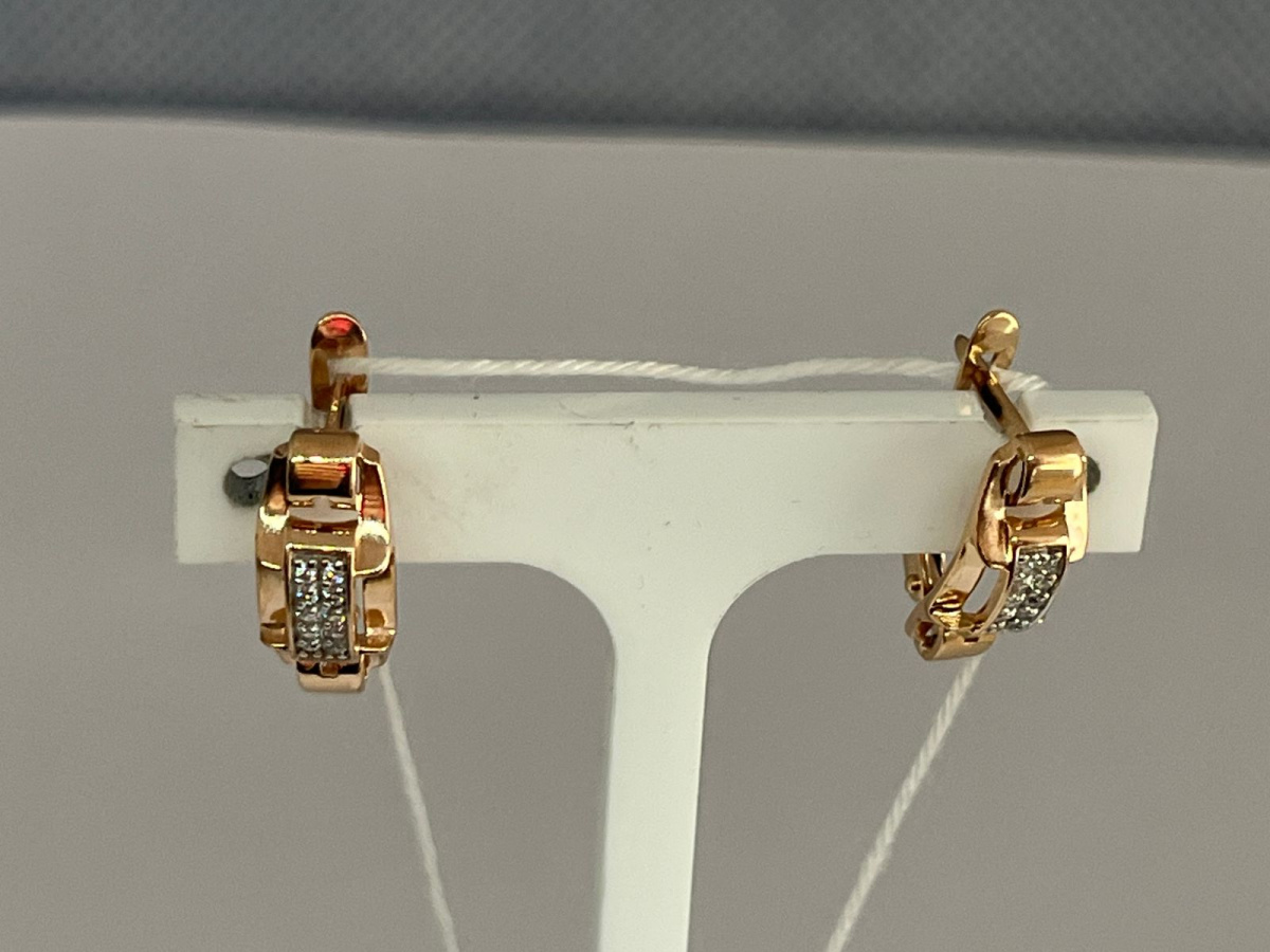 СКМИ585 СЕРЬГИ С КАМНЯМИ (Au 585)