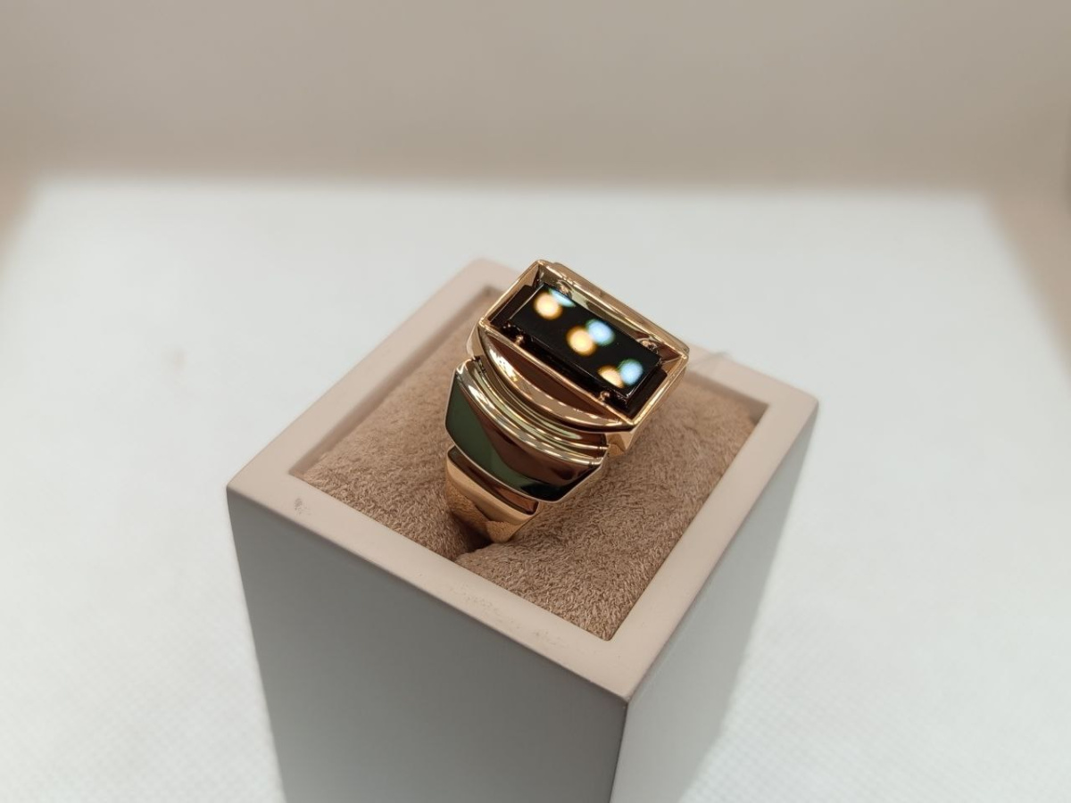 КОЛЬЦО ПЕЧАТКА оникс (Au 585)