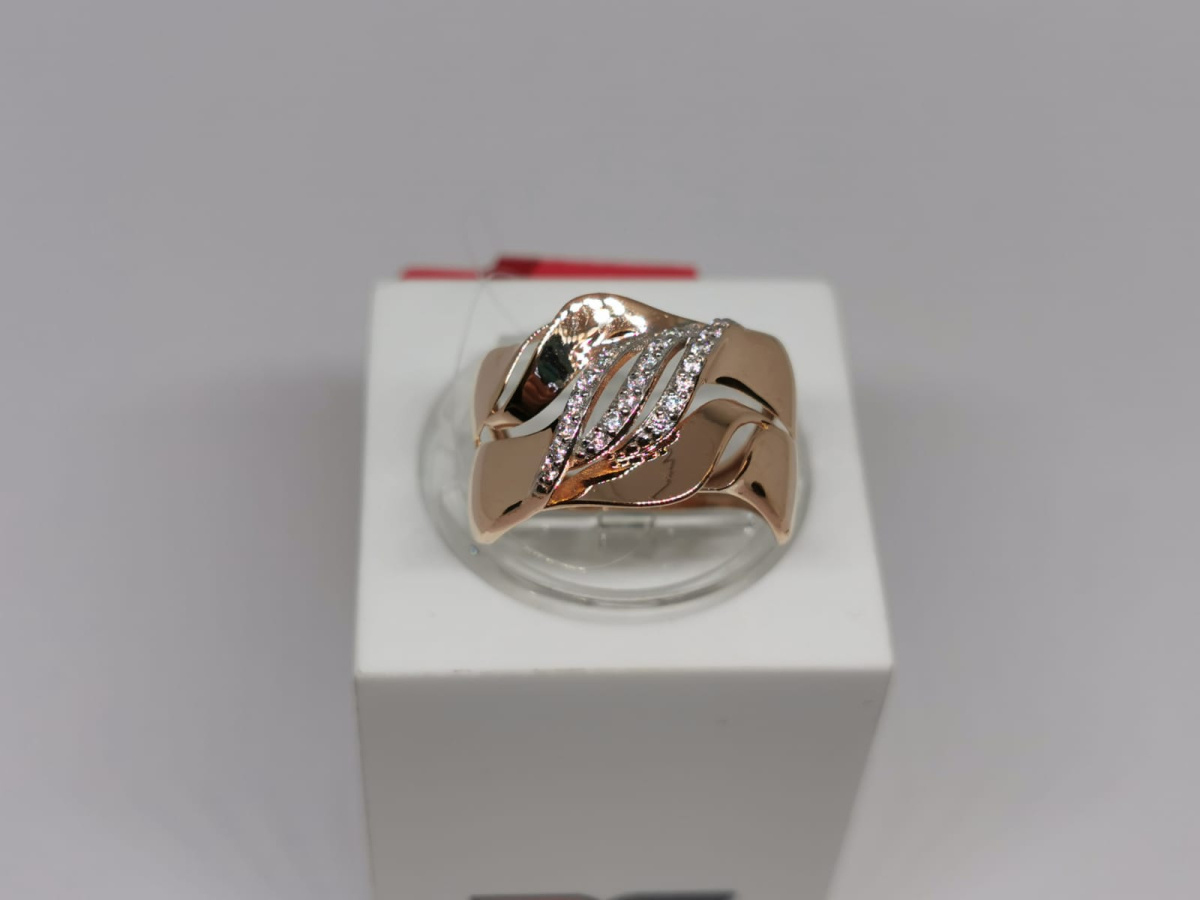 КОЛЬЦО С КАМНЯМИ (Au 585)